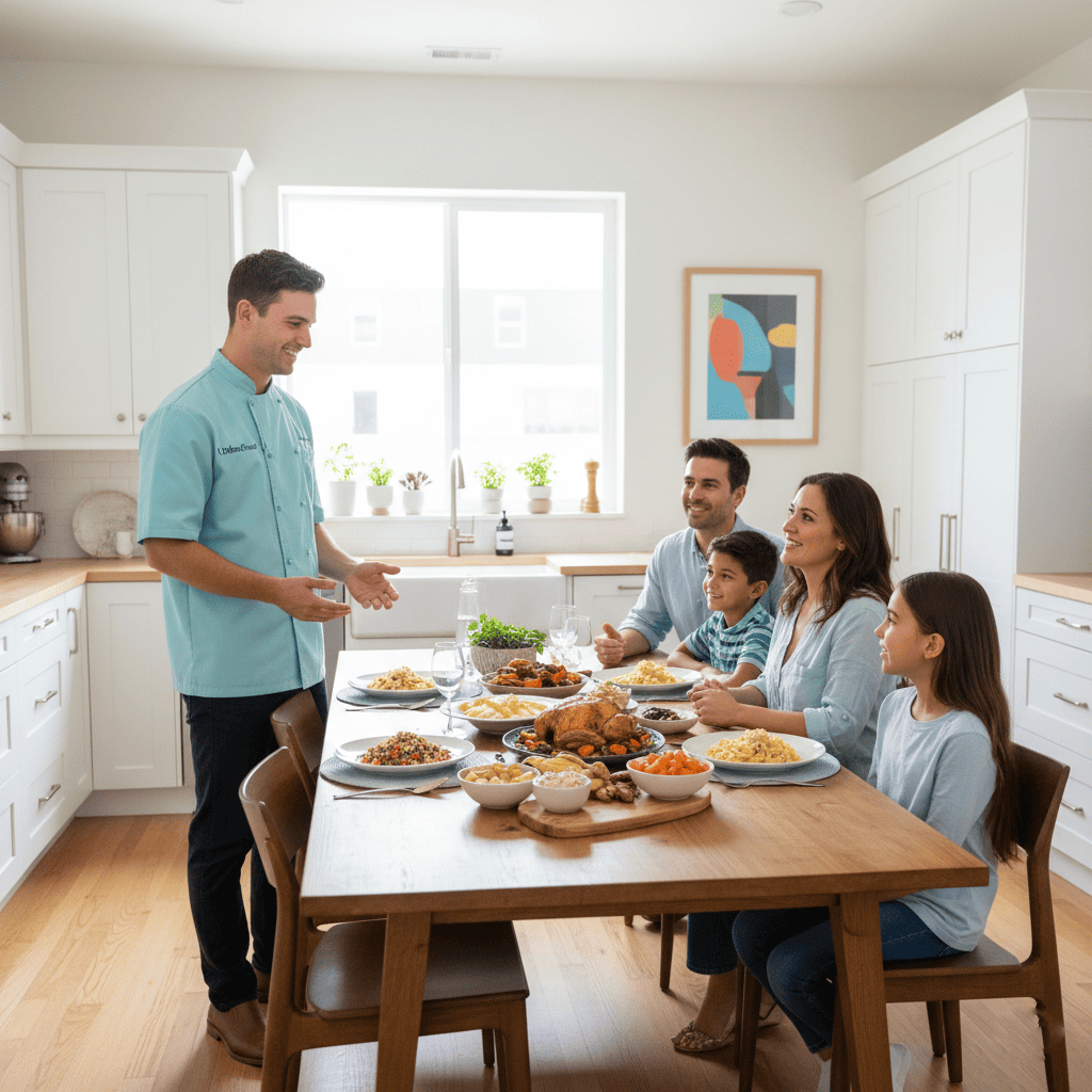 PersonalChefNewyork chef discussing menu preferences with a client in NYC